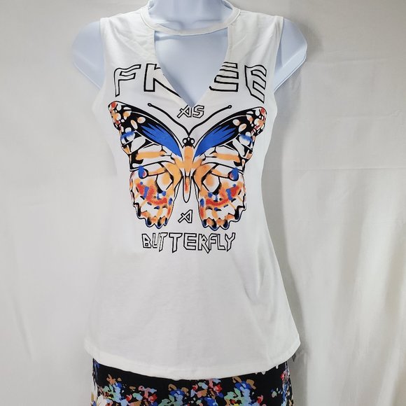 Women Tank Top V-neck with special cut on the Back - Picture 3 of 6